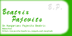 beatrix pajevits business card